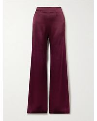 Galvan London - Sister Moon Satin Wide-Leg Pants - Lyst