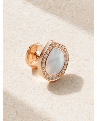 Repossi - Antifer 18-Karat Rose, Mother-Of-Pearl And Diamond Single Earring - Lyst