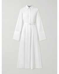 Gabriela Hearst - Carmina Belted Cotton-Poplin Maxi Dress - Lyst