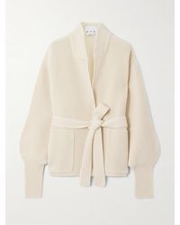 Sa Su Phi - Cardigan Aus Geripptem Kaschmir Mit Bindegürtel - Lyst