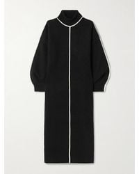 STAUD - Robe Midi À Col Roulé En Mailles Apres - Lyst