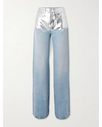 Rabanne - Metallic Coated Jeans - Lyst