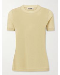 B Sides - Vivien Ribbed Cotton-Blend T-Shirt - Lyst
