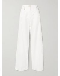 Patou - Hose Mit Geradem Bein Aus Baumwoll-Twill Mit Stickerei - Lyst
