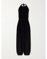 Suzie Kondi - Anna Cotton-Blend Terry Halterneck Jumpsuit - Lyst