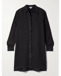James Perse - Robe-Chemise Midi En Lin - Lyst