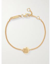 Loewe - Anagram Pebble-Plated Bracelet - Lyst