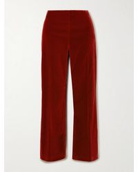 Etro - Cotton-Blend Velvet Flared Pants - Lyst