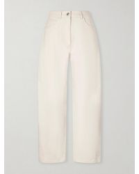 Another Tomorrow - High-Rise Organic Barrel-Leg Jeans - Lyst