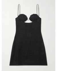 Oséree - Lumière Cutout Embroidered Metallic Stretch-Knit Mini Dress - Lyst