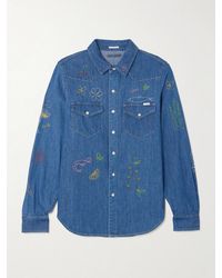 Mother - All My Eyes Embroidered Denim Shirt - Lyst