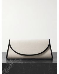 Hunting Season - Opera Leather-Trimmed Canvas Clutch - Lyst