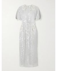 Erdem - Embellished Sequined Chiffon Midi Dress - Lyst