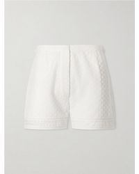 Thierry Colson - Armand Polka-Dot Lace-Embroidered Cotton-Voile Shorts - Lyst