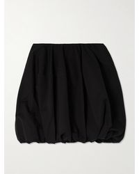 Alaïa - Mini-Jupe En Popeline De Coton À Fronces - Lyst
