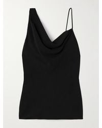 Dries Van Noten - Asymmetric Draped Crepe Top - Lyst