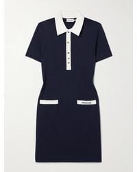 Moncler - Cotton-blend Jersey Mini Dress - Lyst