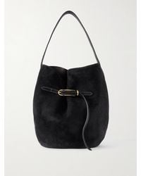 Liffner - Beuteltasche Aus Veloursleder Mit Schnalle - Lyst