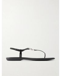 Gucci - Logo-Embellished Leather Thong Sandals - Lyst