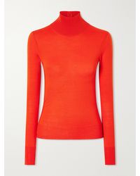 Carolina Herrera - Wool And Silk-Blend Turtleneck Sweater - Lyst