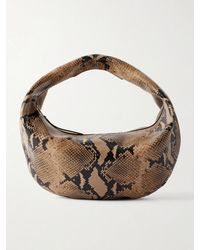 KHAITE - Olivia Medium Snake-Effect Leather And Suede Bag - Lyst