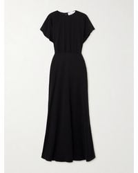 Matteau - Gathered Silk Crepe De Chine Maxi Dress - Lyst