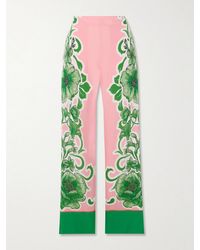 Borgo De Nor - Havana Floral-Print Crepe Straight-Leg Pants - Lyst