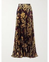 S.S.Daley - Kate Pleated Floral-Print Satin-Twill Maxi Skirt - Lyst
