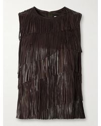 Ulla Johnson - Leonie Fringed Leather Top - Lyst