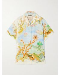 ALÉMAIS - Sam Pauletto Emerald Cove Printed Linen-Gauze Shirt - Lyst