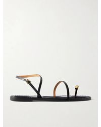 Amanu - The Marrakech Embellished Leather Flats - Lyst