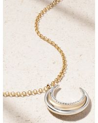L'Atelier Nawbar - Moon Bloop 18-Karat And Diamond Pendant - Lyst
