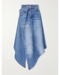 JW Anderson - Drop Front Denim Midi Skirt - Lyst
