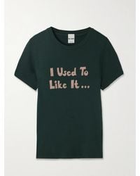 RE/DONE - 90S T-Shirt Aus Jersey Aus Baumwoll-Jersey Mit Recycelten Fasern Und Prints - Lyst