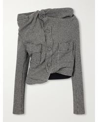 Junya Watanabe - Asymmetric Houndstooth Wool-Blend Jacket - Lyst