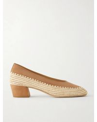 Gabriela Hearst - Strength 40 Suede-Trimmed Raffia Pumps - Lyst