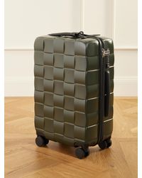 Bottega Veneta - Odyssey Leather-Trimmed Intrecciato Polycarbonate Carry-On Suitcase - Lyst