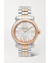 Chopard - Happy Sport Automatic 33mm 18-karat Rose Gold, Stainless Steel And Diamond Watch - Lyst