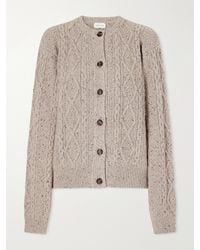 Magda Butrym - Cable-Knit Cashmere And Cotton-Blend Cardigan - Lyst