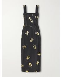Rebecca Vallance - Mariya Floral-Embroidered Bustier Midi Dress - Lyst