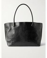 LIE STUDIO - The Eva Weekend Croc-Effect Leather Tote - Lyst
