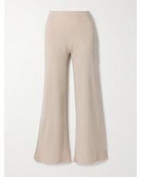 The Elder Statesman - Hose Mit Weitem Bein Aus Delicash-Material Aus Einer Gerippten Kaschmir-Seidenmischung - Lyst