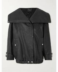 Dolce & Gabbana - Oversized Textured-Leather Biker Jacket - Lyst