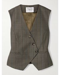 Twp - Tyler Checked Wool Vest - Lyst