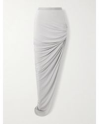 Rick Owens - Edfu Gathered Jersey Maxi Skirt - Lyst