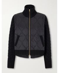 Veronica Beard - Patra Padded Cable-Knit Wool-Blend And Quilted Shell Jacket - Lyst