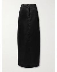 KHAITE - Lucian Pleated Silk-Organza Maxi Skirt - Lyst