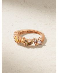 Suzanne Kalan - Ring Aus 18 Karat Roségold Mit Diamanten Und Saphiren - Lyst