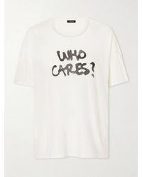 R13 - Printed Cotton And Cashmere-Blend T-Shirt - Lyst