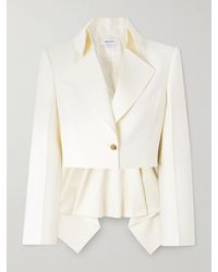 McQueen - Peplum Wool-Twill Blazer - Lyst